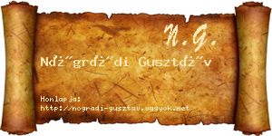 Nógrádi Gusztáv névjegykártya