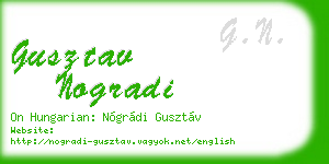 gusztav nogradi business card