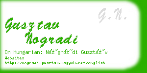 gusztav nogradi business card